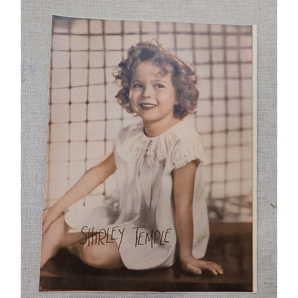 Unbranded Shirley Temple Print Portrait 8x10 Colorized Vintage Movie Star Decor